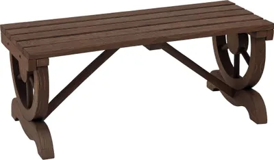Produktbild von Outsunny Gartenbank Sitzbank Gartenmöbel Rustikale Bank Massivholz Braun