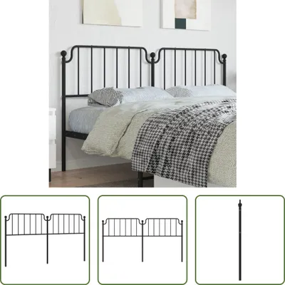 Immagine prodotto di The Living Store Testiera in metallo nero 180 cm