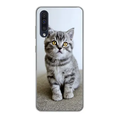 Produktbild von MuchoWow® Handyhülle Schutzhülle Hülle für Samsung Galaxy A30s Kätzchen - Augen - Gelb - Mädchen - Kinder - Jungen - Kinder Silikon Softcase Handy Hülle - Karteninhaber