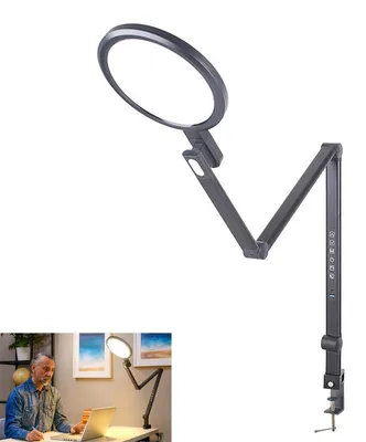 Produktbild von Schreibtischlampe LED Klemmbar, Schreibtischlampe mit Klemme – 1200LM, 5 Farbtemperaturen, dimmbar, USB-A & C – Für Home Office & Videoanrufe