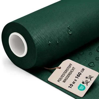 Produktbild von Markisenstoff Meterware Polyester Stoff wasserabweisend 10 m x 160 cm Grün