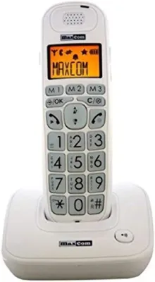 Obrázek produktu pro MaxCom MC6800 BB, DECT telefon, Bezdrátové sluchátko, Hlasitý odposlech, 20 pol., Identifikace volajícího, Bílá