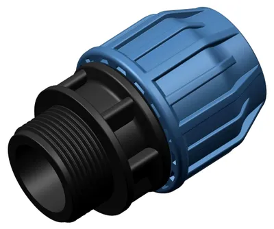 Produktbild von Anschlüsse 40mm PE Rohr Kunststoff Fitting PP Klemmverbinder 1" AG