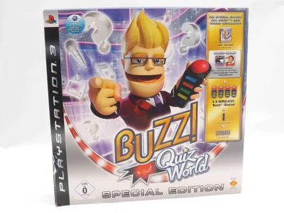 Produktbild von Buzz! Quiz World + 4x Wireless Buzzer