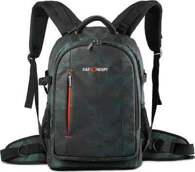 Produktbild von K&F CONCEPT Multifunktionaler Kamerarucksack SLR/DSLR Kameratasche 23L Grosse Kapazitaet Wasserdichte Fototasche mit 14 Zoll Laptopfach Regenschutz fuer Frauen Maenner Fotografen