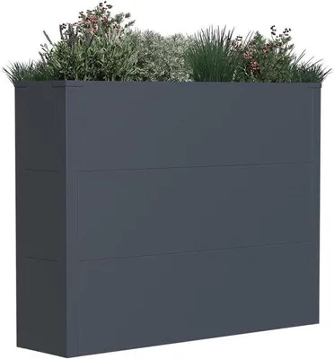 Produktbild von Vivol Pflanzkasten – Anthrazit – verzinkter Stahl (100 x 25 x 77 cm)