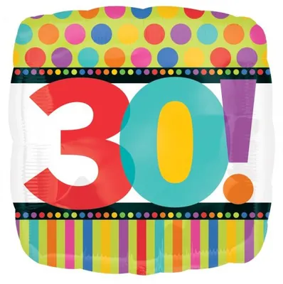 Produktbild von Folienballon "Dots & Stripes" 30