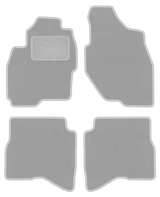 Produktbild von Velours-Fußmatten für Mitsubishi Pajero Pinin 1999-2006 (SUV) – 4-tlg, Grau, passgenau – Wielganizator OSLO