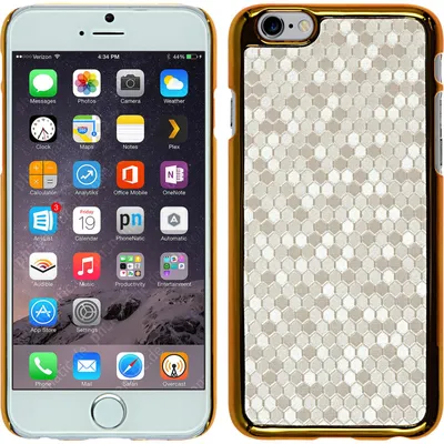 Produktbild von PhoneNatic Case kompatibel mit Apple iPhone 6 Plus / 6s Plus - Hülle weiß Hexagon Hard-case + 2 Schutzfolien