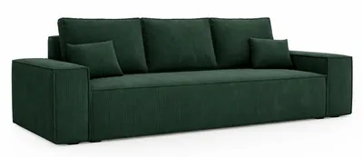 Productafbeelding van ANMIL slaapbank LAGOS, 256 x 97 x 94 cm – Corduroybank in groen met slaapfunctie en opbergruimte