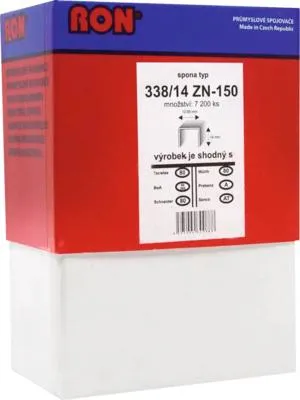 Obrázek produktu pro Spona 338/14 ZN-150 M, 7200 kusů v balení