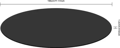 Produktbild von Whirlpool Bodenmatte - Runde Schutzmatte 196 cm - 12 mm EVA Schaum - Wasserdicht - Rutschfest - Isolierend - Für Spa Pool Innen/Außen