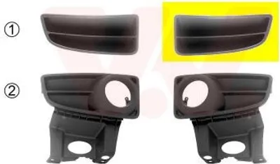 Produktbild von VAN WEZEL Lüftungsgitter Grill Stoßfänger für FIAT PANDA (169) ohne Loch/Löcher für Nebellampen