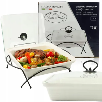 Produktbild von Festa Italia Keramik Auflaufform mit Stövchen 1,9L
