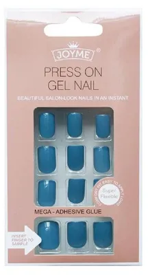 Obrázok produktu pre Uniq Press On Nails Modré S179 – sada 24 umelých nalepovacích nechtov