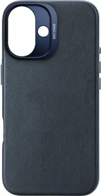 Produktbild von Decoded, Schutzhülle für iPhone 16 Stoßfestes Leder Kompatibel mit MagSafe, Blau