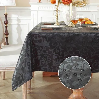 Zdjęcie produktu dla Azomor® – wodoodporny obrus z eleganckim kwiatowym wzorem do jadalni, 140 x 220 cm