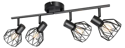 Produktbild von Vintage Deckenleuchte RETRO 4-flammig E14 – Industrielles Design für Smart Home Beleuchtung