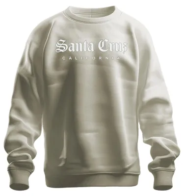Immagine prodotto di Santa Cruz California Surfen Skate Vintage OldEnglish Schrift Unisex Felpa Pullover, Natur, L