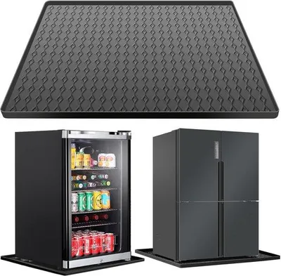 Immagine prodotto di Tappetino in silicone impermeabile Unyqoos® 60 x 60 cm – con bordo rialzato di 1,5 cm, antiscivolo e lavabile in lavastoviglie, ideale per proteggere frigorifero, lavatrice e asciugatrice