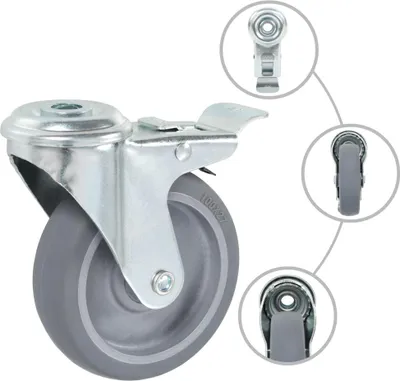 Produktbild von vidaXL 16 Stk. Lenkrollen mit Rückenloch 100 mm