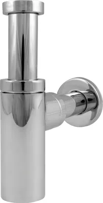 Produktbild von Flaschen-Spülbeckensiphon, Messing, Chrom, 5/4"