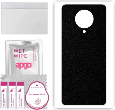 Produktbild von apgo Rückseite Schutzfolie, Skin, kompatibel mit Redmi K30 Ultra, Hinten Displayschutzfolie aus Vinylfolie, kratzfest, einfache Montage - Mattschwarz