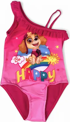 Produktbild von Badeanzug PAW Patrol mit Rüschendetails Dunkelpink 110-116 cm