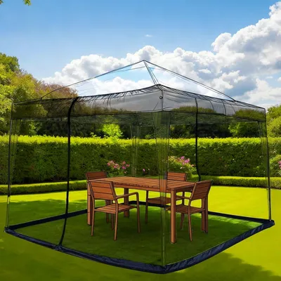 Obrázok produktu pre Moskytiera 3x3 m, ochrana proti hmyzu so zipsom, polyester, pre záhradné