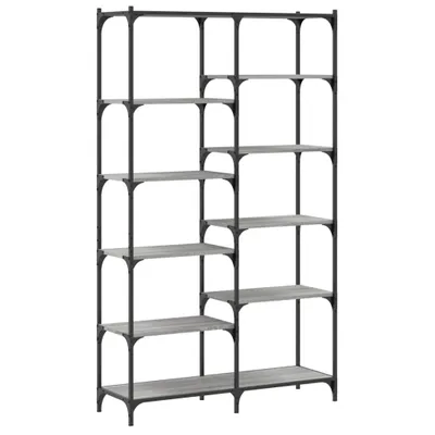 Immagine prodotto di Libreria Grigio Sonoma 100x32x170 cm Legno Multistrato e Ferro