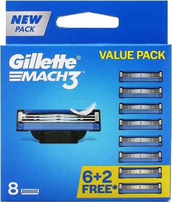 Obrázek produktu pro Žiletky Gillette Mach3 pro ruční holení, 8 ks