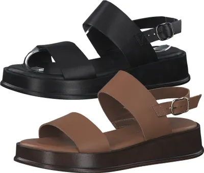 Produktbild von Tamaris Damen Sandalen Leder Slingback Plateau 1-28238-28, Größe:40 EU, Farbe:Schwarz
