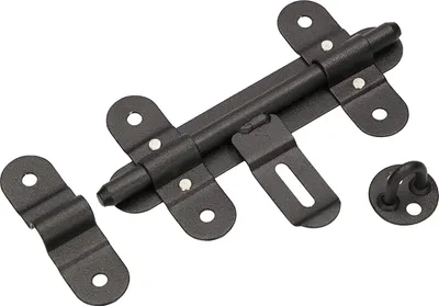 Zdjęcie produktu dla KOTARBAU® Zatrzask do bramy 150 mm czarny Uniwersalny zatrzask do bramy na klódke