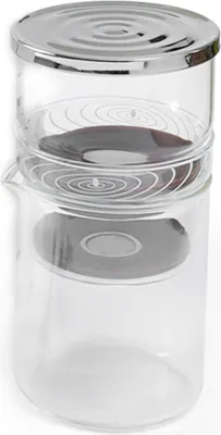 Obrázek produktu pro 300 ml konvice na studený kávu – borosilikátové sklo, na čaj a kávu, s čisticím kartáčkem a lžičkou – pro domácnost, kancelář a cestování