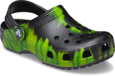 Produktbild von crocs Classic Tie Dye Graphic Clog Kids Schwarz / Limette Punch Croslite Größe: 23/24 Normal