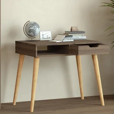 Image de Santerno - Console, 90x60x80h cm Noyer Marron, un Espace