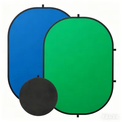 Produktbild von 2 in 1 Grün Blau Faltbarer Hintergrund - Chromakey Bildschirm 3x5ft