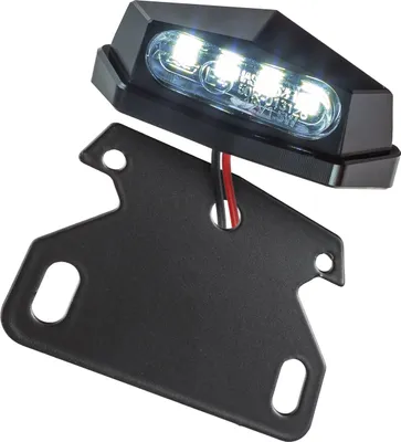 Image de Eclairage de plaque d'immatriculation LED Vento noir avec support
