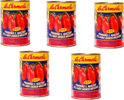 Produktbild von Pomodoro San Marzano 400g geschälte Tomaten - La Carmela x5 Stück