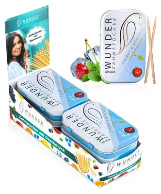Produktbild von Wunder Zahnstocher Display 6er Pack Kirsch Menthol DS