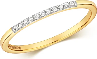 Produktbild von Funkelndes Feuer Edler 9 Karat (375) Gold Damen - Diamant Ring Brillant-Schliff 0.05 Karat H - I1, 55 (17.5); TRS279469KYRSO