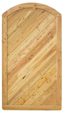 Produktbild von Ligna Gard Sichtschutzzaun Valencia gebogen 100x180 cm Holzzaun Lärche stabiler Rahmen 44x88 mm sehr stabil