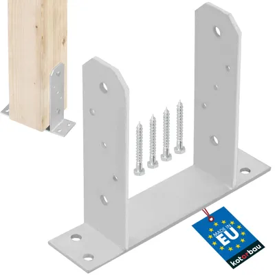 Produktbild von KOTARBAU® TT Pfostenträger zum Aufschrauben 150 mm Bodenanker für Holzpfosten verzinkter Stahl Zaunpfosten Pfostenfuß Stützenfuß Bodenfuß