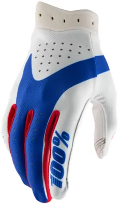 Produktbild von 100% iTrack MX Handschuhe, rot/weiß/blau, M