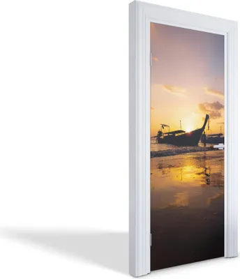 Produktbild von Selbstklebende Türfolien Kreativ Türtapeten Wandsticker - Sonnenuntergang am Meer - 85 x 205 cm