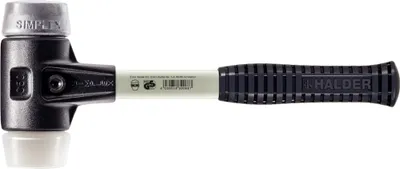 Produktbild von HALDER SIMPLEX Superplastik / Weichmetallhammer mit verstärktem Tempergussgehäuse und Glasfaserstiel - D=60 mm - 3779.060