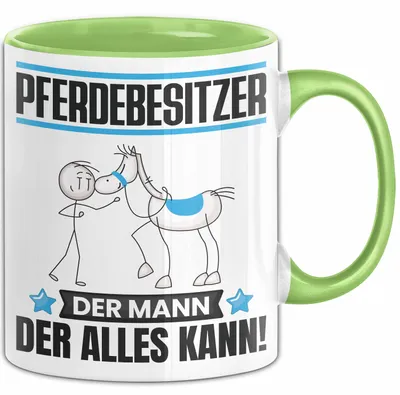Produktbild von Pferdebesitzer Tasse Geschenk für Pferdebesitzer Der Mann Der Alles Kann Geschenkidee zum Geburtstag (Grün)