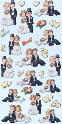 Produktbild von Schaumstoff Sticker Hochzeitspaare