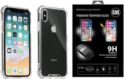 Produktbild von Panzerhülle + 9H Panzerfolie Echt Glas Schutzglas Bumper SchutzHülle kompatibel mit iPhone 11 Silikon Hülle Tasche Panzerschale Panzer in Transparent