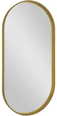 Image de Miroir ovale Sapho AVONA avec cadre, 50 x 100 cm, doré mat